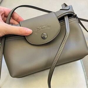 Longchamp Le Pliage Xtra XS Crossbody Bag in Gray